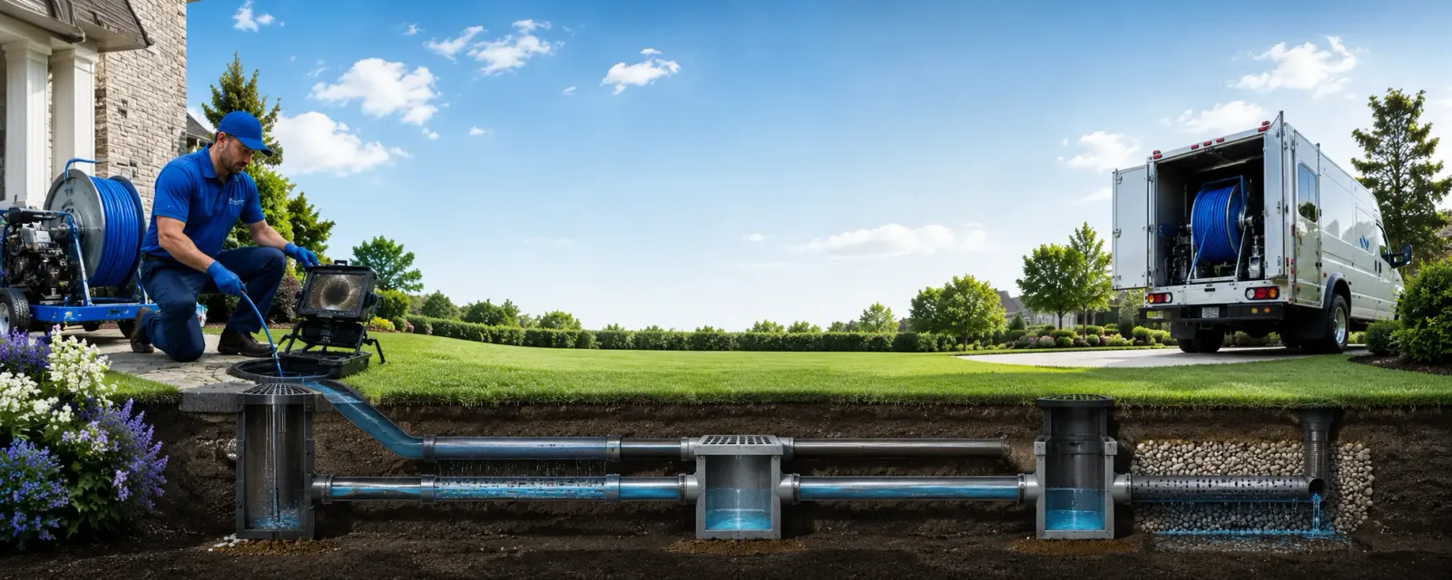 Outdoor drain cleaning information for Calmar, IA